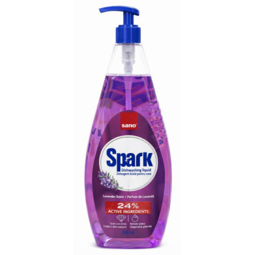 Засіб для миття посуду Sano Spark Lavanda, 700 мл